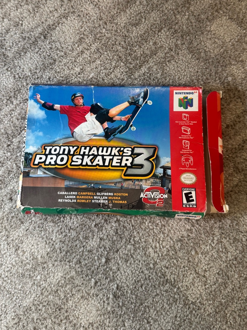 Tony Hawk's Pro Skater 3 Nintendo 64 - Box Only